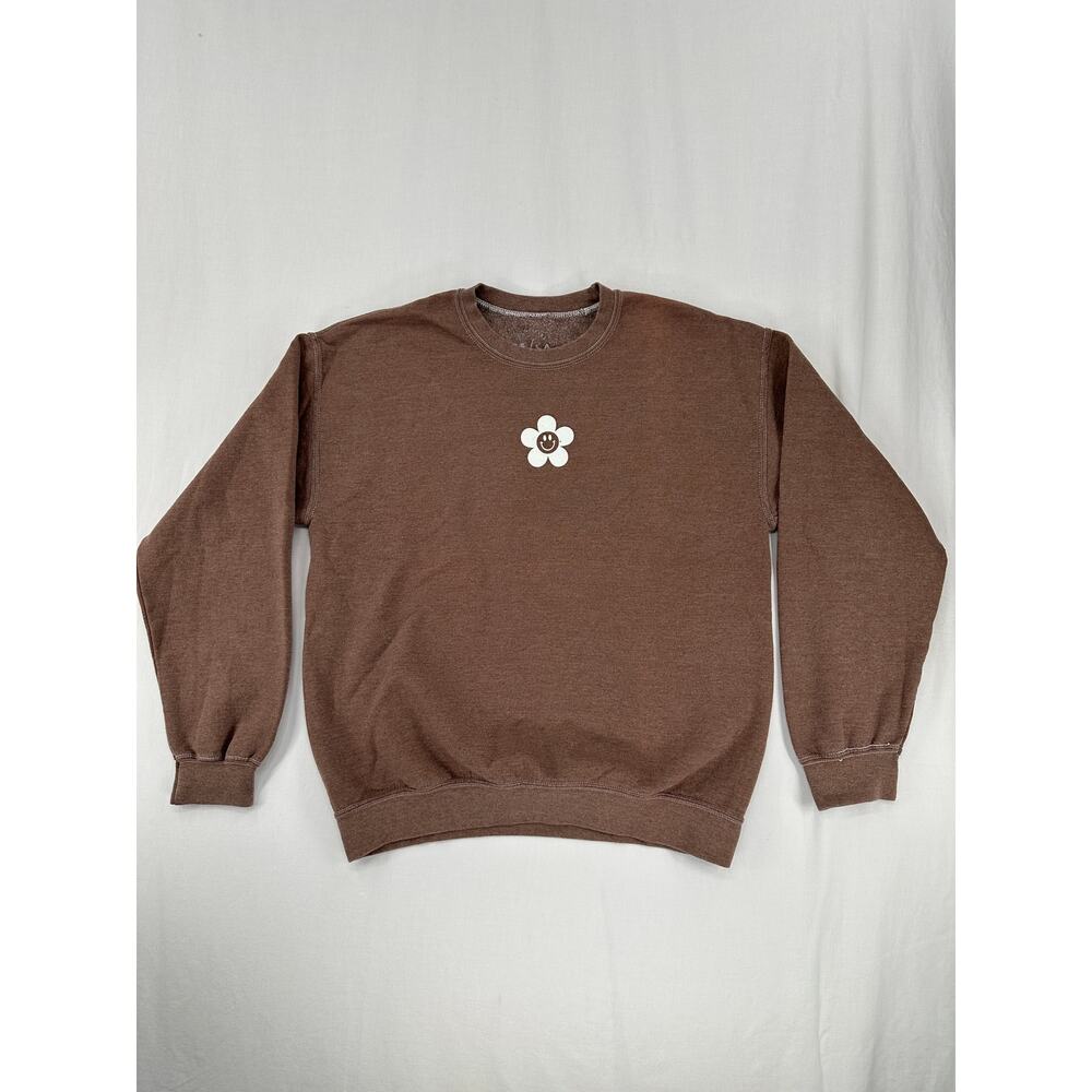 Pacsun flower smile crewneck hoodie
